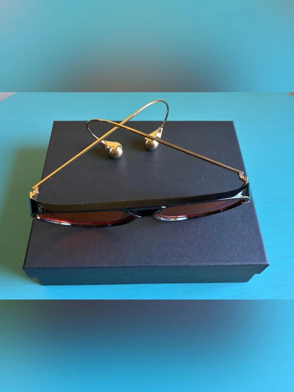 Aviator Sunglasses with Orange Lenses